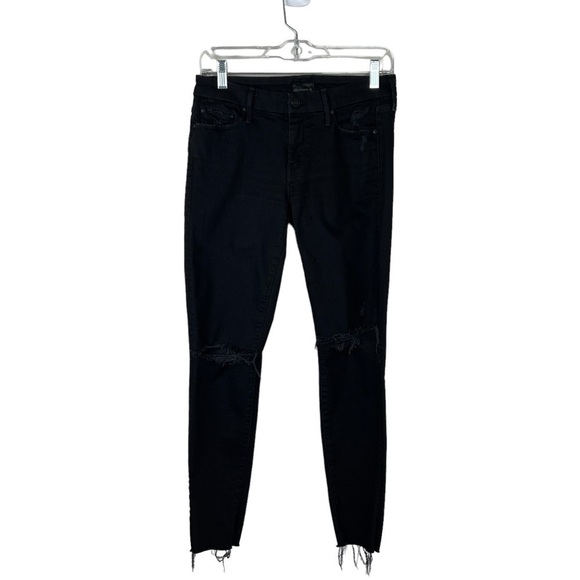 MOTHER Denim - Mother The Looker Ankle Fray Jeans in Guilty as Sin